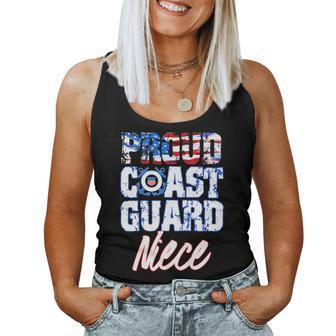 Proud Patriotic Usa Coast Guard Niece Usa Flag Women Patriotic Women Tank Top | Mazezy