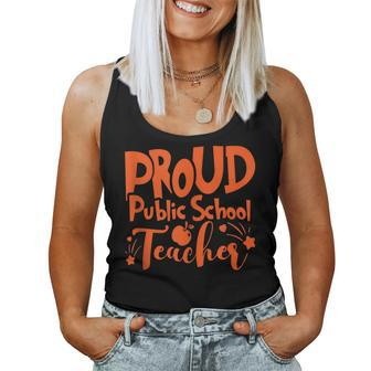 Proud Public School Teacher Education Women Tank Top | Mazezy