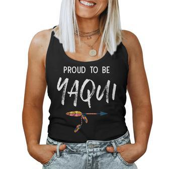 Proud To Be Yaqui Native American Pride Headdress Women Tank Top | Mazezy
