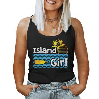 Puerto Rico Island Girl Beach Sun Palm Trees Boricua Women Tank Top | Mazezy