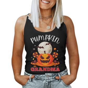 Pumpkin Grandma Halloween Costume Scary Nana Granny Women Tank Top | Mazezy