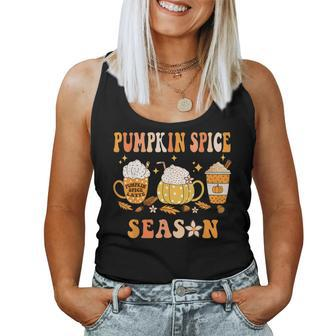 Pumpkin Spice Season Autumn Fall Vibes Pumpkin Spice Coffee For Coffee Lovers Women Tank Top | Mazezy