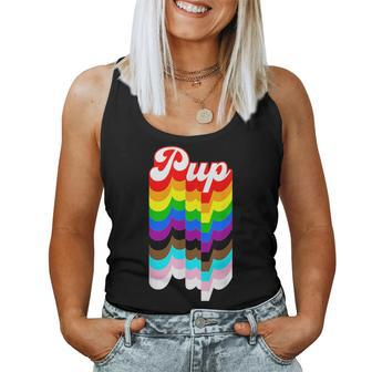 Pup Lgbtq Pride Rainbow Women Tank Top | Mazezy