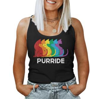 Purride Cat Pride Ally Lgbt Community Rainbow Pride Women Tank Top | Mazezy