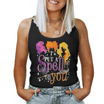 I Put A Spell On You Retro Fall Halloween Costume Women Tank Top - Seseable