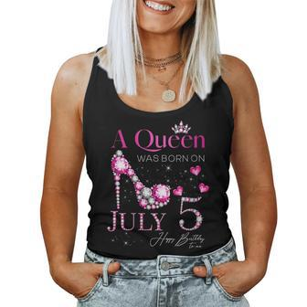 A Queen Was Born On July 5 5Th July Birthday Women Tank Top | Mazezy