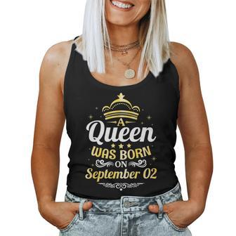 A Queen Was Born On September 02 Happy Birthday To Me Mommy Women Tank Top | Mazezy AU