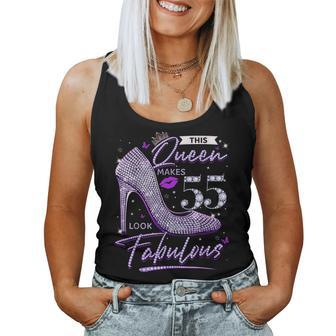 This Queen Makes 55 Looks Fabulous 55Th Birthday Women Tank Top | Mazezy