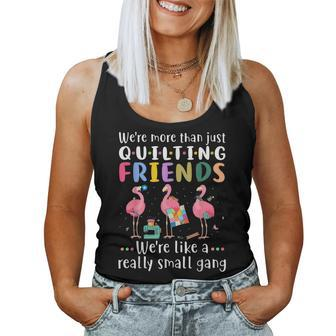 Quilting Flamingo Were More Than Just Quilting Friends Women Tank Top Basic Casual Daily Weekend Graphic - Thegiftio UK