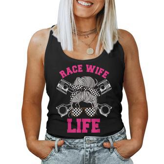 Race Wife Life Dirt Track Racing Racer Bike Car Mx For Wife Women Tank Top | Mazezy