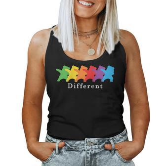 Rainbow Bear Dare To Be Different Women Tank Top | Mazezy