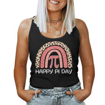 Rainbow Cheetah Happy Pi Day Math 314 Symbol Teacher Women Tank Top | Mazezy