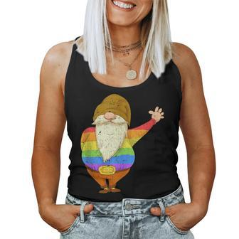 Rainbow Flag Gnome Lgbt Pride Queer Nordic Gnome Women Tank Top | Mazezy