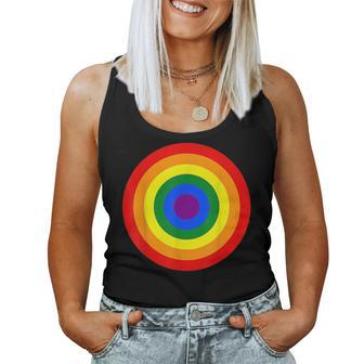 Rainbow Gay Pride Target Women Tank Top | Mazezy