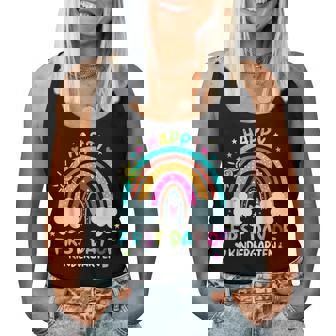 Rainbow Happy First Day Of Kindergarten Back To School Women Tank Top | Mazezy