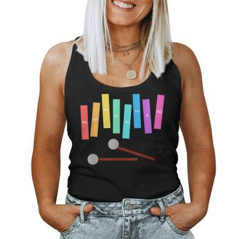 Rainbow Music Xylophone Women Tank Top | Mazezy