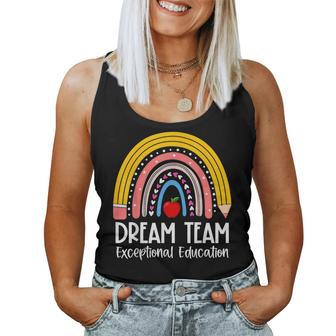 Rainbow Pencil Dream Exceptional Education Team Sped Teacher Women Tank Top - Monsterry