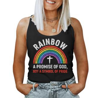 Rainbow A Promise Of God Not A Symbol Of Pride Women Tank Top | Mazezy