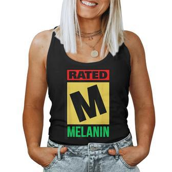 Rated M For Melanin Poppin Black Girl Magic Grl Pwr History Women Tank Top | Mazezy DE