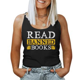 I Read Banned Books Rainbow Readers Reading Book Reading s Women Tank Top | Mazezy