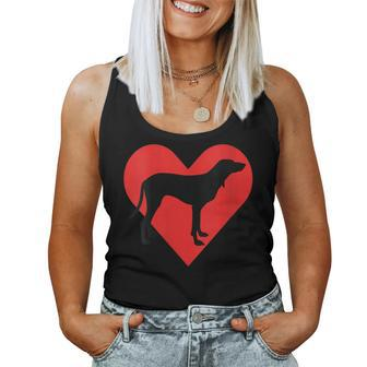 Red Heart Dog Ariegeois Women Tank Top | Mazezy