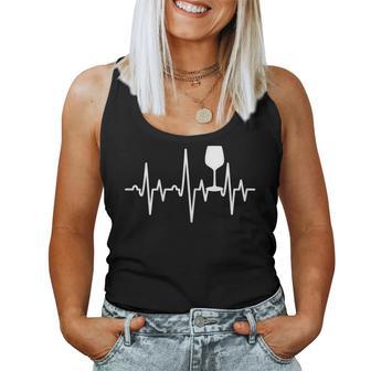 Red Wine Heartbeat Ekg Blue Pinot Noir Women Tank Top - Seseable