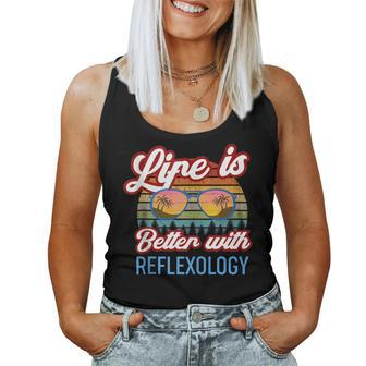 Reflexology Vintage Sunset Reflexology Teacher Beginner Women Tank Top | Mazezy