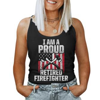 Retired Firefighter Pride Fireman Retirement Women Tank Top | Mazezy