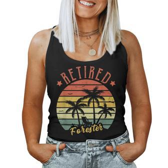 Retired Forester Retro Vintage For Dad Women Tank Top | Mazezy