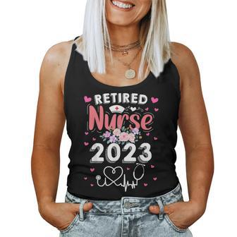 Retired Nurse 2023 Cute Nurse Retirement 2023 Medical Crew Women Tank Top - Monsterry