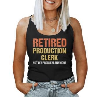 Retired Production Clerk Women Tank Top | Mazezy