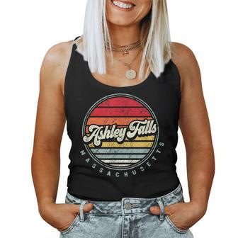 Retro Ashley Falls Home State Cool 70S Style Sunset Women Tank Top | Mazezy