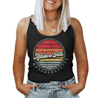 Retro Attleboro Falls Home State Cool 70S Style Sunset Women Tank Top | Mazezy