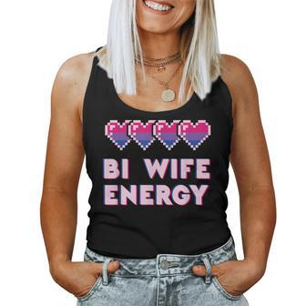 Retro Bi Wife Energy Lgbt Pride Bisexual Flag Gay Marriage Women Tank Top | Mazezy DE