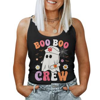 Retro Boo Boo Crew Nurse Ghost Halloween Nurse Women Tank Top | Mazezy