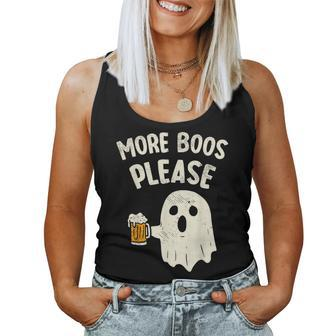 Retro More Boos Please Ghost Beer Halloween Costume Boys Women Tank Top - Monsterry DE