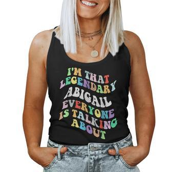 Retro Groovy Abigail Personal First Name Women Tank Top | Mazezy