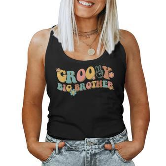 Retro Groovy Big Brother Birthday Flower Hippie Power Family Women Tank Top - Monsterry