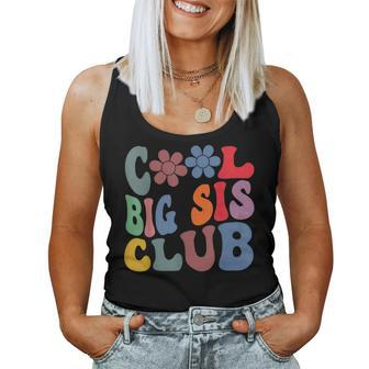 Retro Groovy Cool Big Sis Club Flower Funny Sister Girl Kids Women Tank Top Basic Casual Daily Weekend Graphic - Seseable