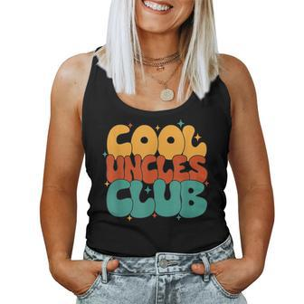 Retro Groovy Cool Uncles Club New Uncle For Uncle Women Tank Top | Mazezy