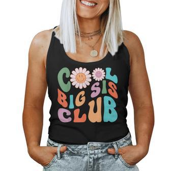 Retro Groovy Kids Girls Big Sister Family Cool Big Sis Club Women Tank Top Basic Casual Daily Weekend Graphic - Seseable