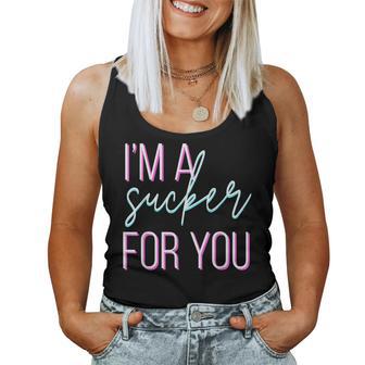 Retro I'm A Sucker For You Vintage Styles Lollipops Women Tank Top - Thegiftio UK