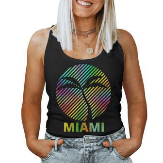Retro Palm Miami Beach Florida State Souvenirs Boys & Girls Women Tank Top | Mazezy UK