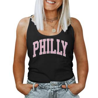 Retro Philly Pink Text Philadelphia Vintage Throwback Women Tank Top - Thegiftio UK