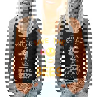 Retro Save The Bees Honey Beekeeper Honeybee Women Tank Top Basic Casual Daily Weekend Graphic - Thegiftio