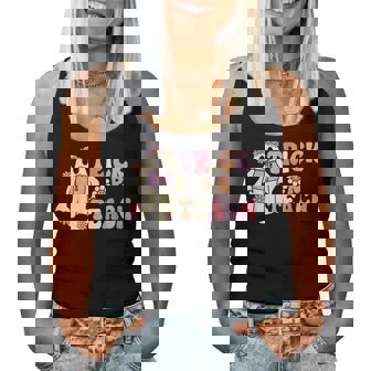 Retro Vintage Groovy Trick Or Teach Halloween Teacher For Teacher Women Tank Top | Mazezy