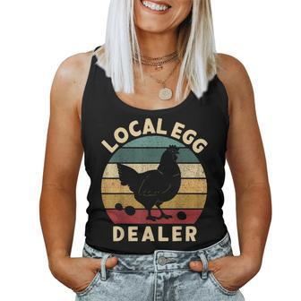 Retro Vintage Local Egg Dealer Farmer Chicken Egg Lover Women Tank Top | Mazezy