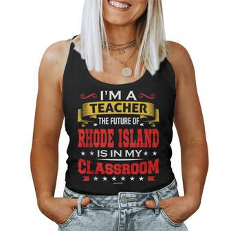 Rhode Island Teacher School Pride Women Tank Top | Mazezy