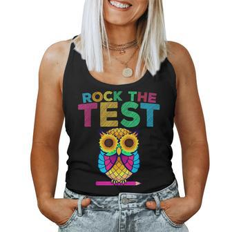 Rock The Test School Professor Teacher Joke Women Tank Top | Mazezy