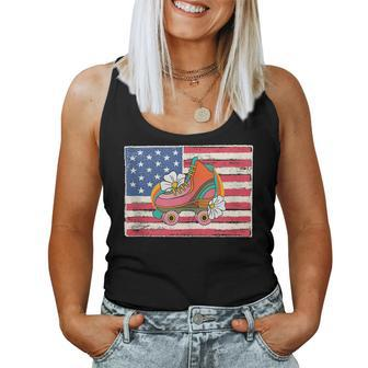 Roller Skate For Women Skating American Flag Patriotic Patriotic Women Tank Top | Mazezy